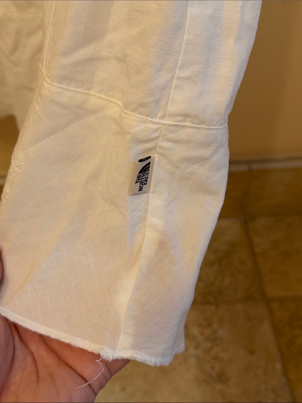 The North Face Women's White Ruffled-Hem Lace Detail Midi Skirt Linen Blend M - Picture 10 of 13